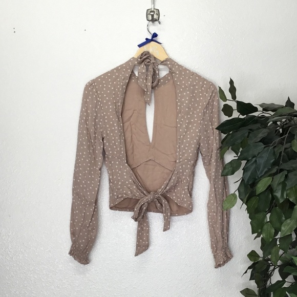 Abercrombie & Fitch Brown Polka Dot Top - Picture 8 of 9